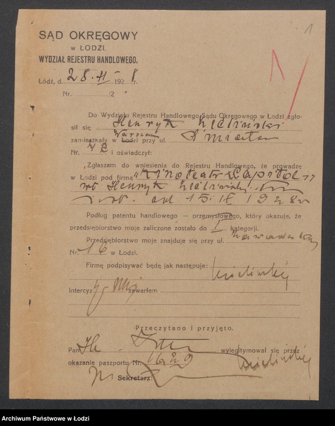 Obraz 3 z jednostki "Henryk Zieliński – Kinoteatr „Capitol”"