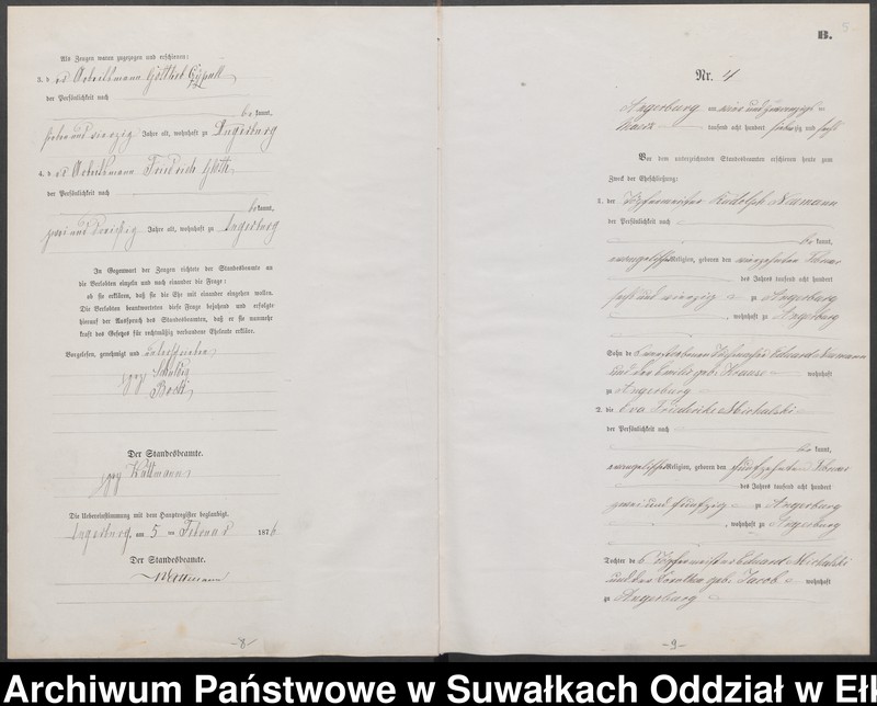 image.from.unit.number "Heiraths-Neben-Register des Preussischen Standes-Amtes Angerburg Kreis Angerburg"