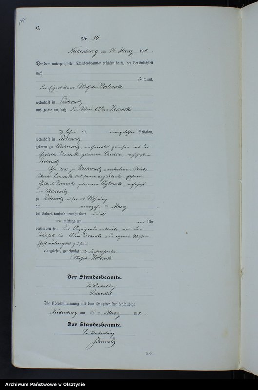 image.from.unit.number "Sterbe-Neben-Register Nr 1 - 61"