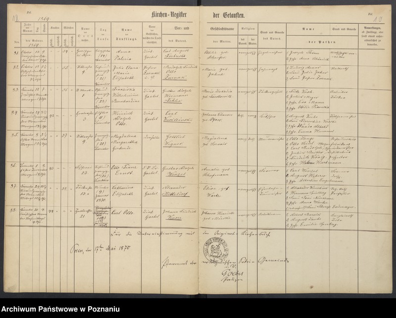 Obraz 12 z jednostki "Duplikat der Kirchenbucher uber Taufen, Trauungen und Begräbnisse"