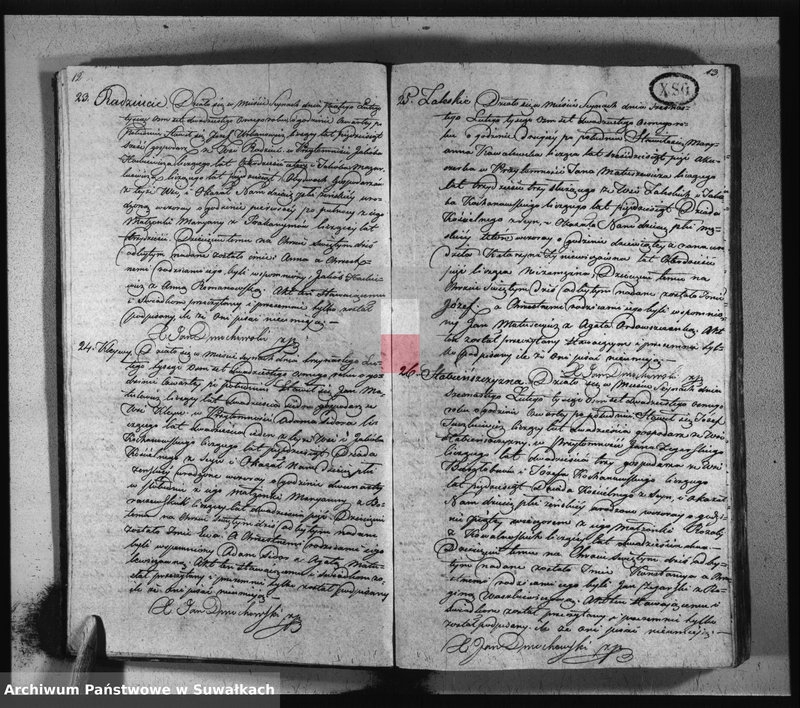 image.from.unit.number "Akta urodzonych, umarłych i zaślubionych w roku 1828 parafij seyneńskiey"