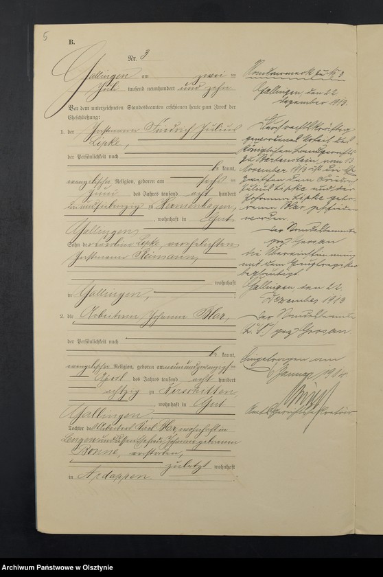 Obraz 8 z jednostki "Heiraths-Neben-Register Nr 1 - 11"