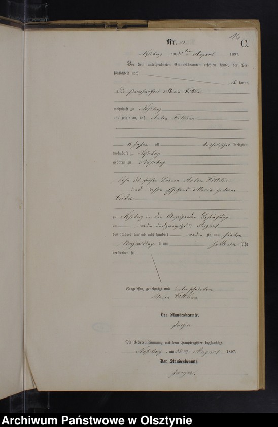 image.from.unit.number "Sterbe-Neben-Register Nr 1 - 22"