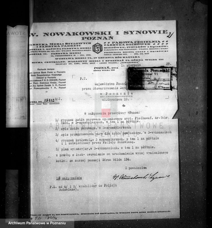 image.from.unit.number "Fabryka mebli stylowych W. Nowakowski i Synowie nr woj. 6390"