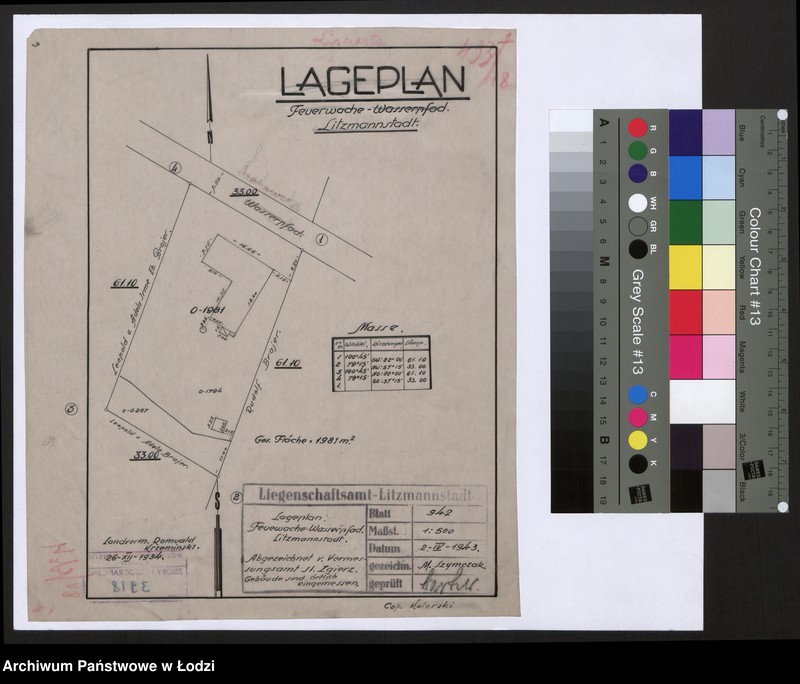 Obraz 1 z jednostki "Lageplan Feuerwache - Wasserpfad Litzmannstadt"