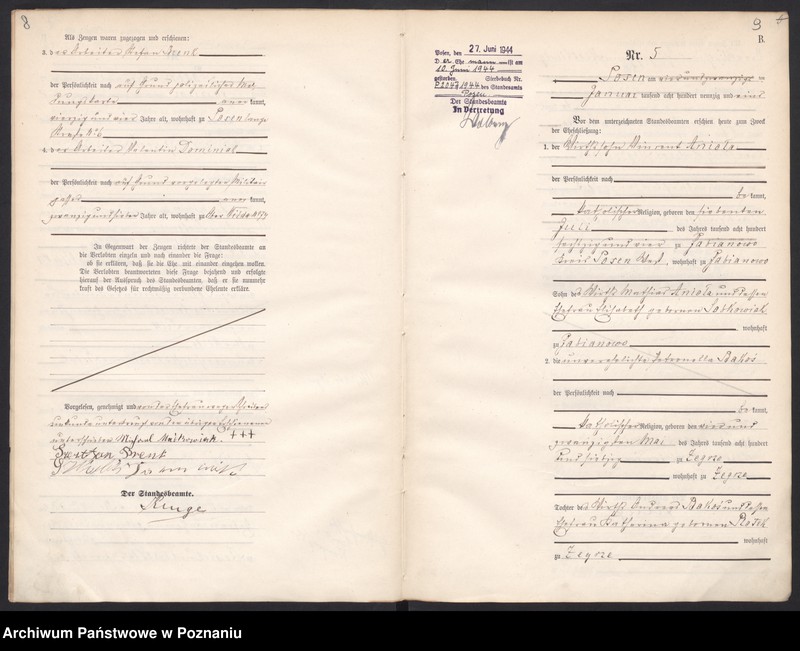 Obraz 7 z jednostki "Księga małżeństw"