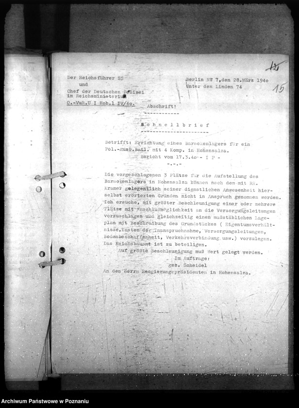 Obraz 19 z jednostki "Barackenlager Posen, Ordnungspolizei, Bulgarische Strasse"