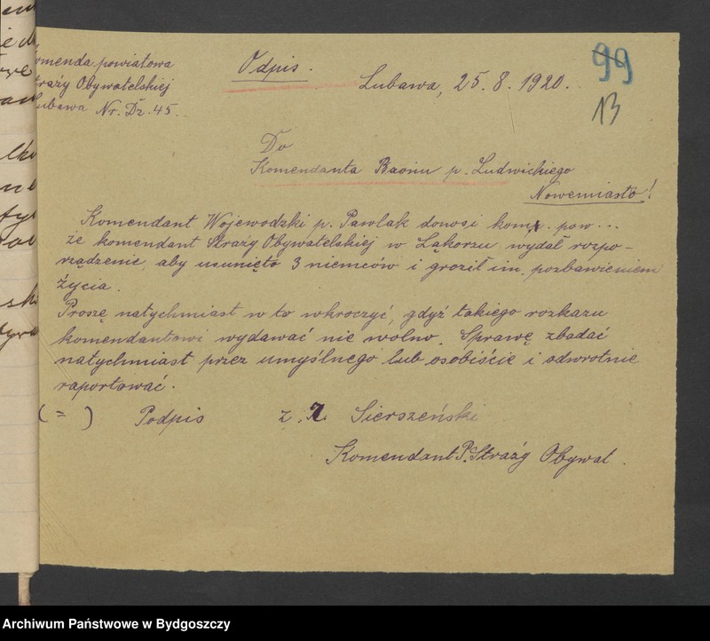 image.from.unit.number "Rozkazy [wewnętrzne i tajne wydane przez Komendę Powiatową Zachodniej Straży Obywatelskiej w Nowym Mieście]"