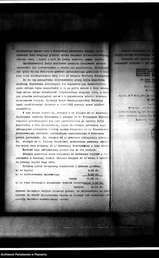 Obraz 8 z jednostki "Wykup gruntu dzierżawnego przez Stanisława Zbyszewskiego od Ludwika Chrystiana Stolberg-Wernigorode z majątku Potarzyce powiatu jarocińskiego"