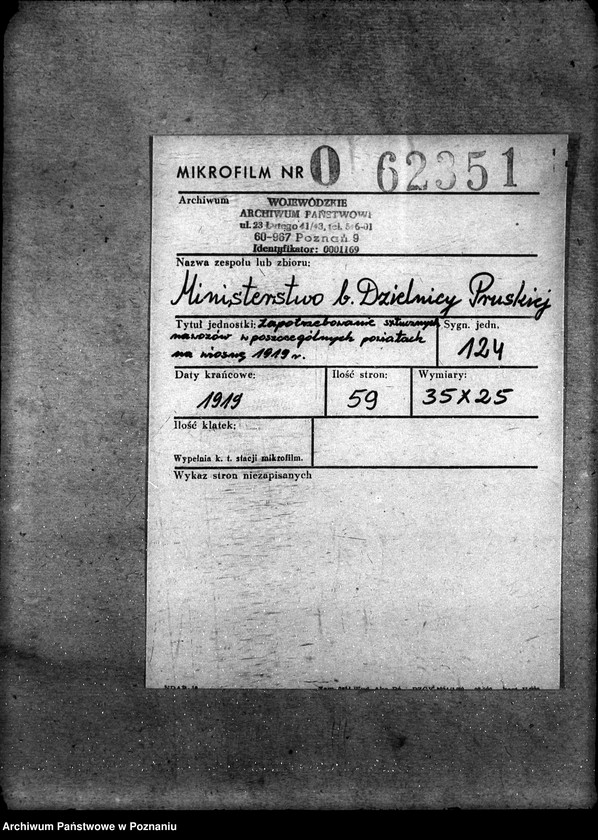 Obraz 2 z jednostki "Zapotrzebowanie sztucznych nawozów w poszczególnych powiatach na wiosnę 1919"