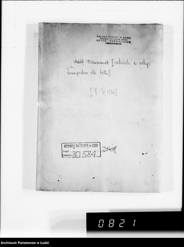 Obraz 4 z jednostki "Adolf Hildebrandt [rachunki za usługi transportowe dla Getta]"
