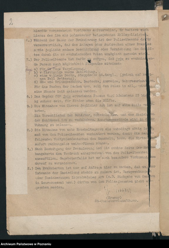 Obraz 5 z jednostki "[Zarządzenia dot. Wysiedlania ludności polskiej]"