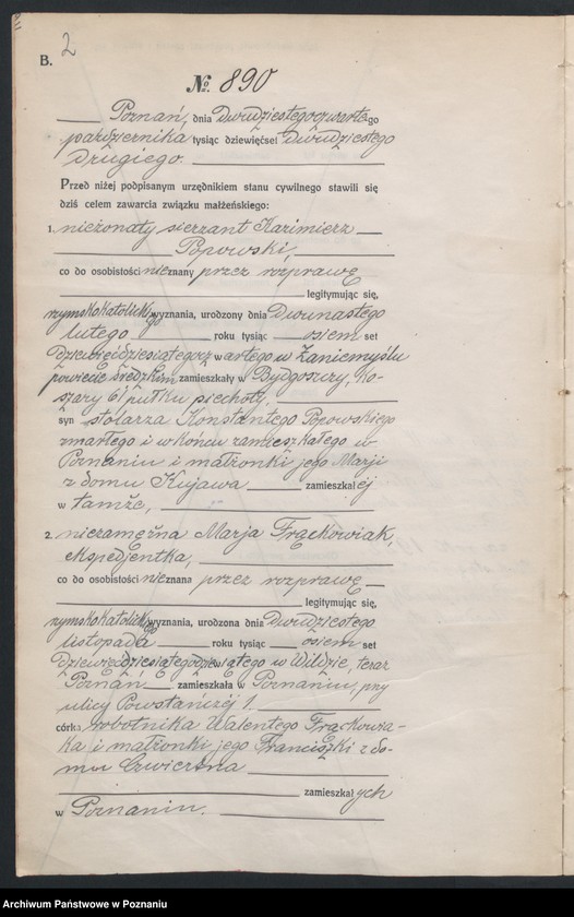 Obraz 4 z jednostki "Księga miejscowa małżeństw tom IV [Rejestr główny małżeństw]"