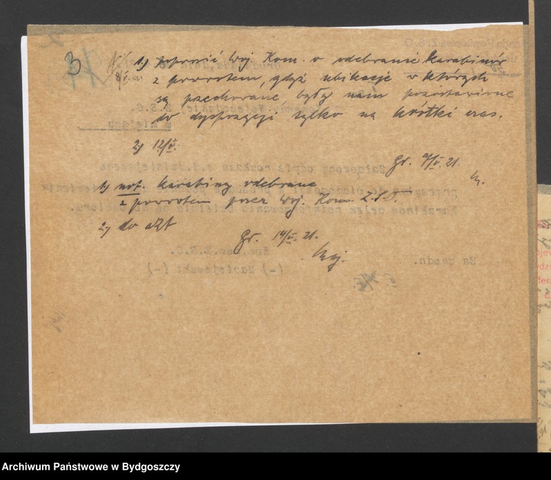 image.from.unit.number "Raporty o stanie uzbrojenia poszczególnych Komend Powiatowych Zachodniej Straży Obywatelskiej i Rozkazy Komendy Wojewódzkiej Pomorze dotyczące uzbrojenia"
