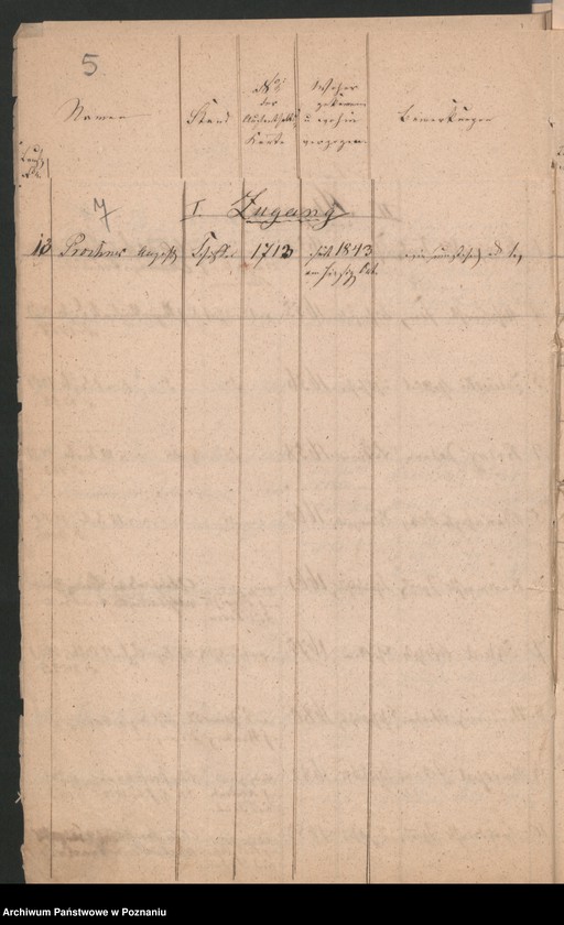 Obraz 10 z jednostki "A. betr. die verschiedenen Korrespondenzen wegen Ausweisung der polnischen Überläufer sowie auch die dem Herrn Ober Präsidenten bezüglich dieser Individuen einzureichenden Veränderungs-Nachweisungen"