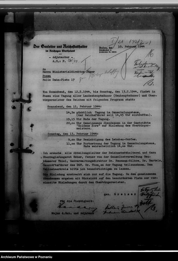 Obraz 20 z jednostki "Ernennung des Landeshauptmanns. Berufungen der Kreisräte"