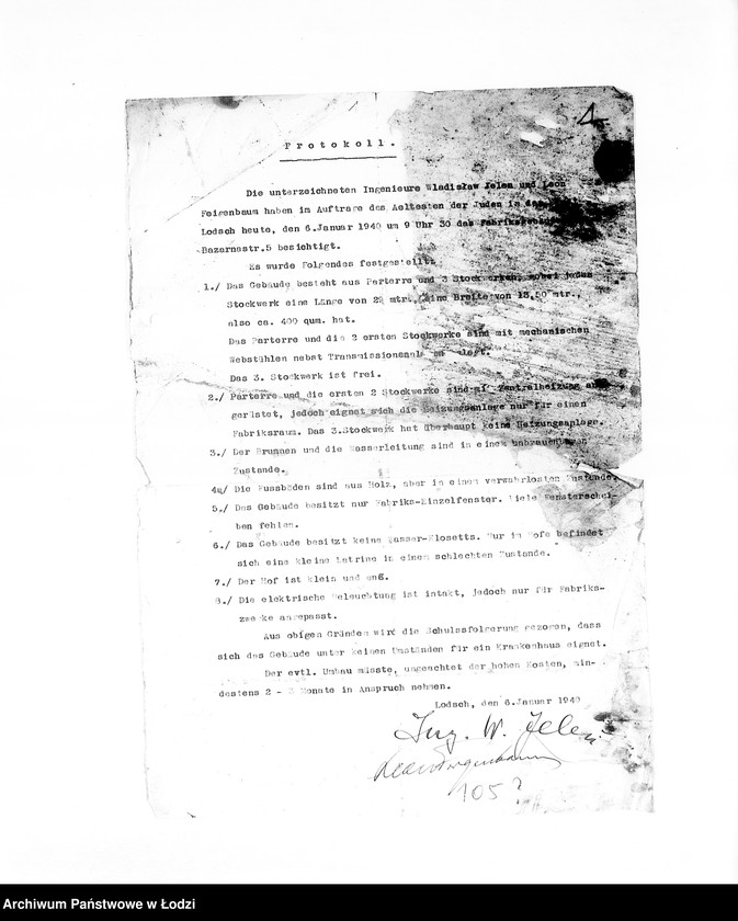 Obraz 4 z jednostki "[Korespondencja PSŻ w sprawie przesiedlenia Żydów do getta, zajmowania mieszkań i publicznych lokali, zamknięcia getta]"