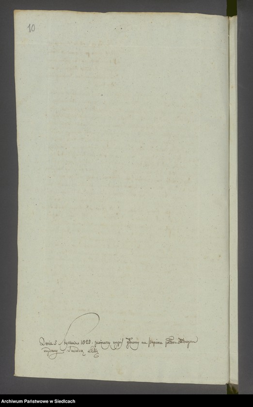Obraz 9 z jednostki "[Akta notarialne notariusza Modrzewskiego Ludwika rok 1825 od nr 1 do nr 239]"
