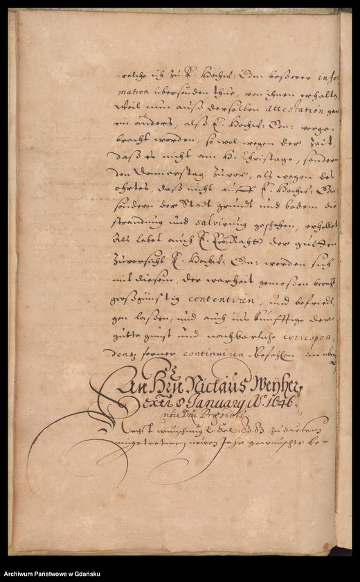 Obraz 10 z jednostki "Liber Missivarum in Anno Domini 1646. [Indeks adresatów]. Liber Missivarum in Anno Domini 1647. Index [adresatów]"