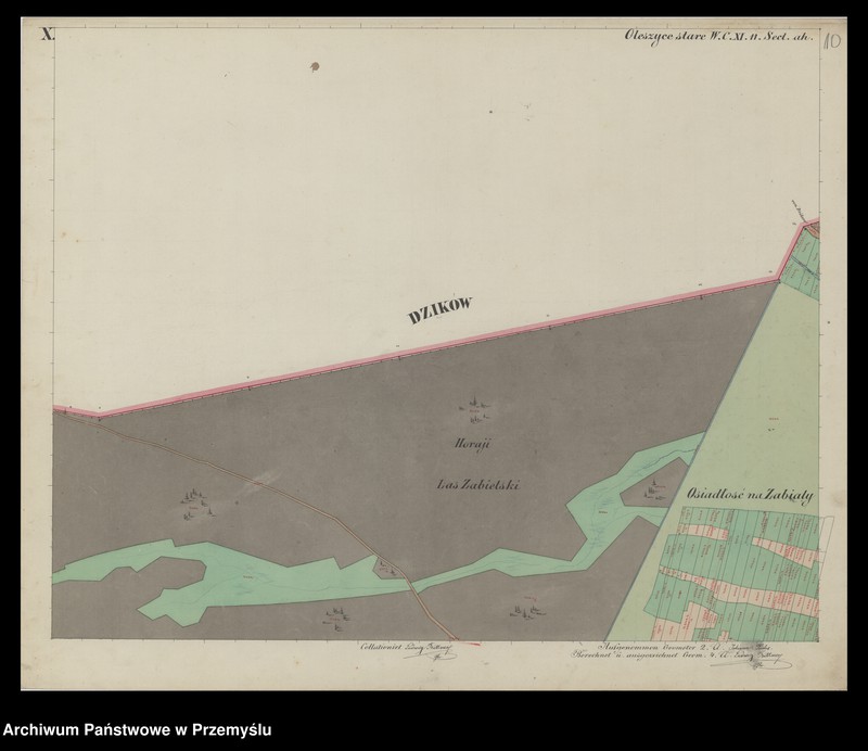 image.from.unit.number "Dorf Oleszyce Stare sammt Ortschaft Zabiala in Galizien Żółkiewer Kreis"
