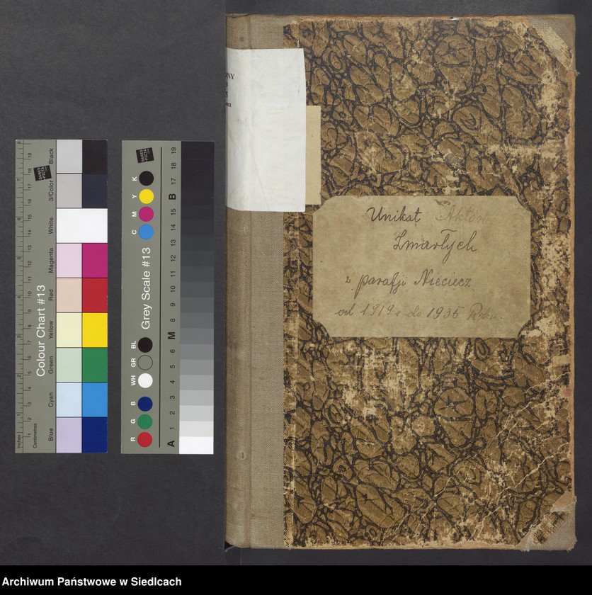 image.from.unit.number "Unikat aktów zmarłych z Parafii Nieciecz od 1919 roku do 1935 roku"