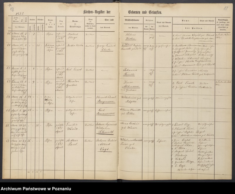 Obraz 12 z jednostki "Duplikat der Register der Gebornen, Getauften, Getrauten und Verstorbenen"