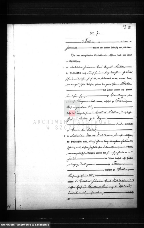 Obraz 16 z jednostki "Heiraths-Register (Neben-Register) Band I"