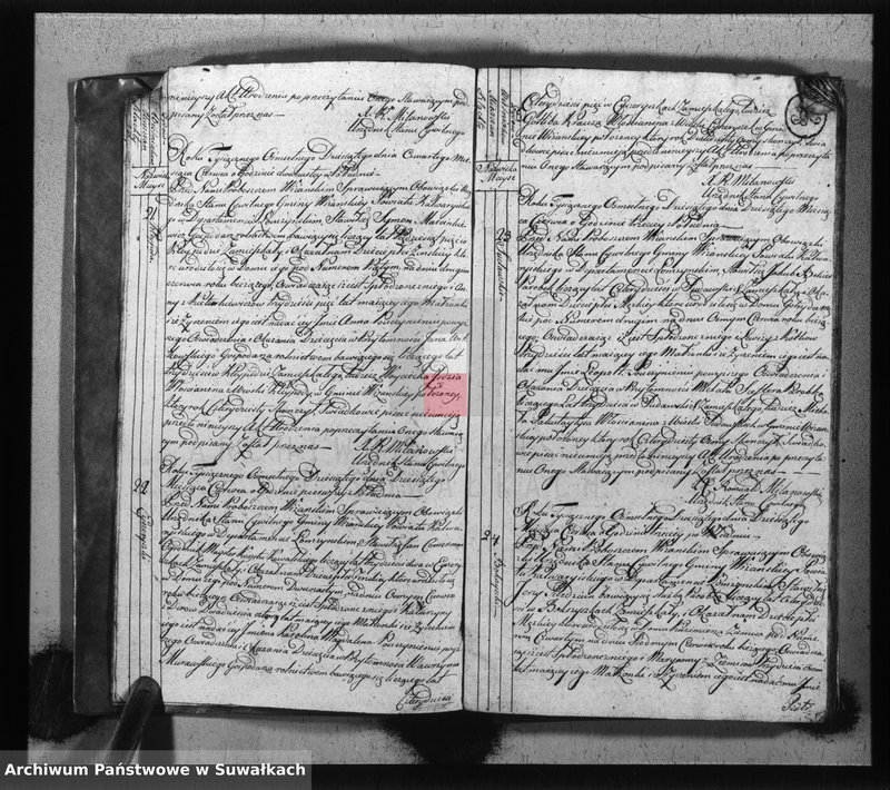 image.from.unit.number "Księga do zapisywania aktów cywilnych urodzenia gminy wiżajńskiey, departamentu łomżyńskiego, powiatu kalwaryjskiego"