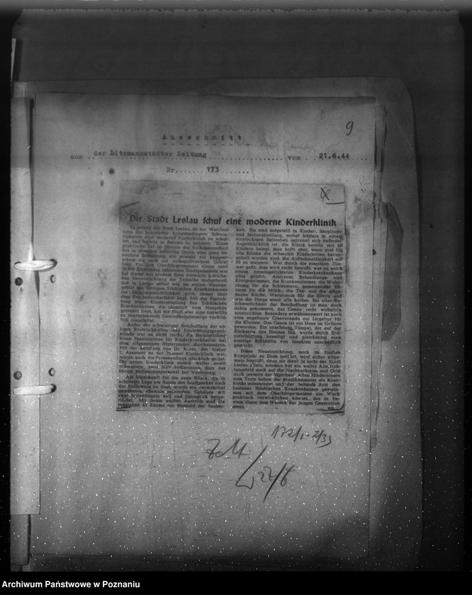 Obraz 13 z jednostki "Wycinki prasowe dotyczące Kraju Warty"