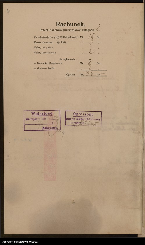 Obraz 6 z jednostki "Anatol Lothe, właściciel Dawid Maisel- fabrykacja i sprzedaż towarów manufakturowych"