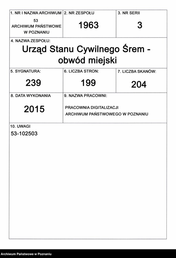 Obraz 1 z jednostki "Heirats-Haupt-Register"