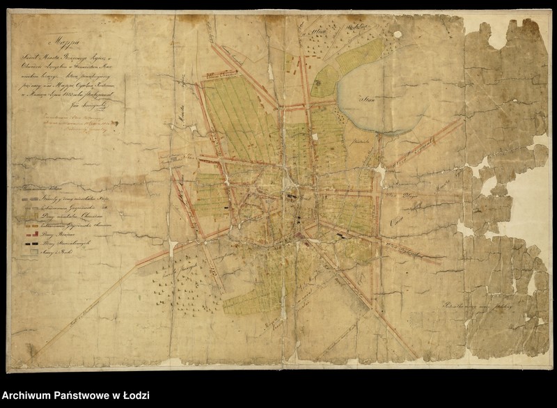 Obraz 1 z jednostki "Mappa siedzib miasta rządowego Zgierz w obwodzie Łęczyckim w województwie Mazowieckim leżącego, która ..."