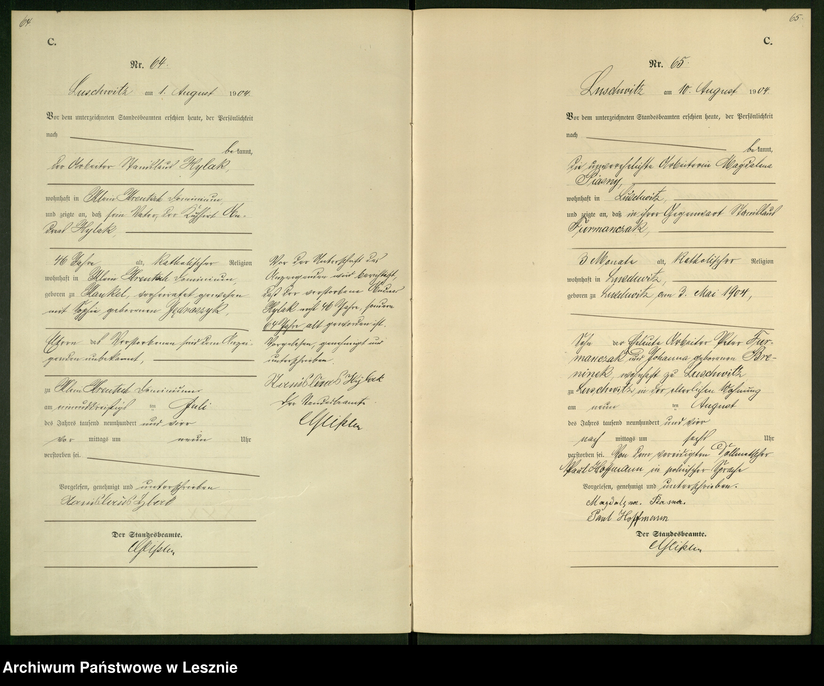 Skan z jednostki: [Księga zgonów]