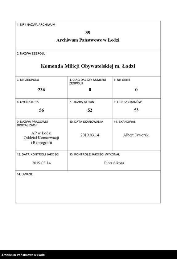 Obraz 1 z jednostki "IV Komisariat [protokoły zajść, aresztowań i kradzieży]"