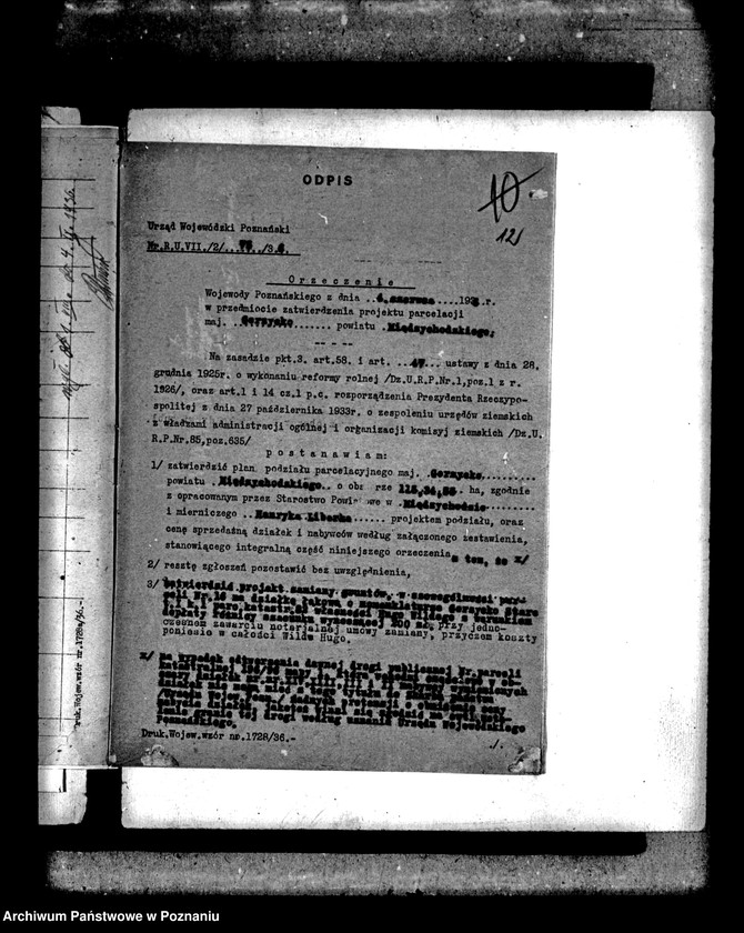 Obraz 17 z jednostki "Operat szacunkowy parcelowanego majątku Gorzycko-Stare powiatu międzychodzkiego"