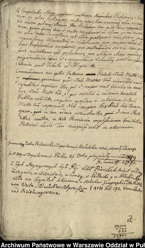 image.from.unit.number "Kopie i bruliony pism do władz pruskich w sprawie budowy nowego klasztoru w Pułtusku"