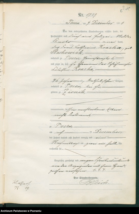 Obraz 12 z jednostki "Księga zgonów t. V"