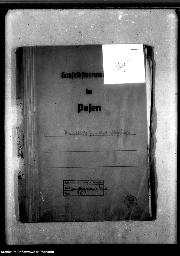 Obraz 5 z jednostki "Monatliche Zu- und Abgänge [Miesięczne zestawienia przybyłych i zwolnionych dzieci]."