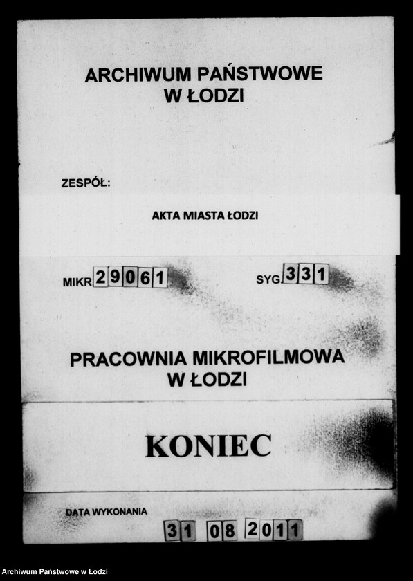 Obraz 20 z jednostki "Akta tyczące się budowy II-ego ratusza w mieście Łodzi"