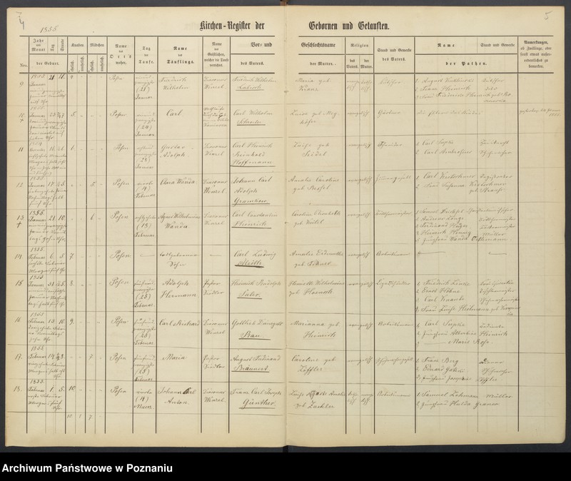 Obraz 5 z jednostki "[Akta urodzeń i chrztów, ślubów, zgonów]"