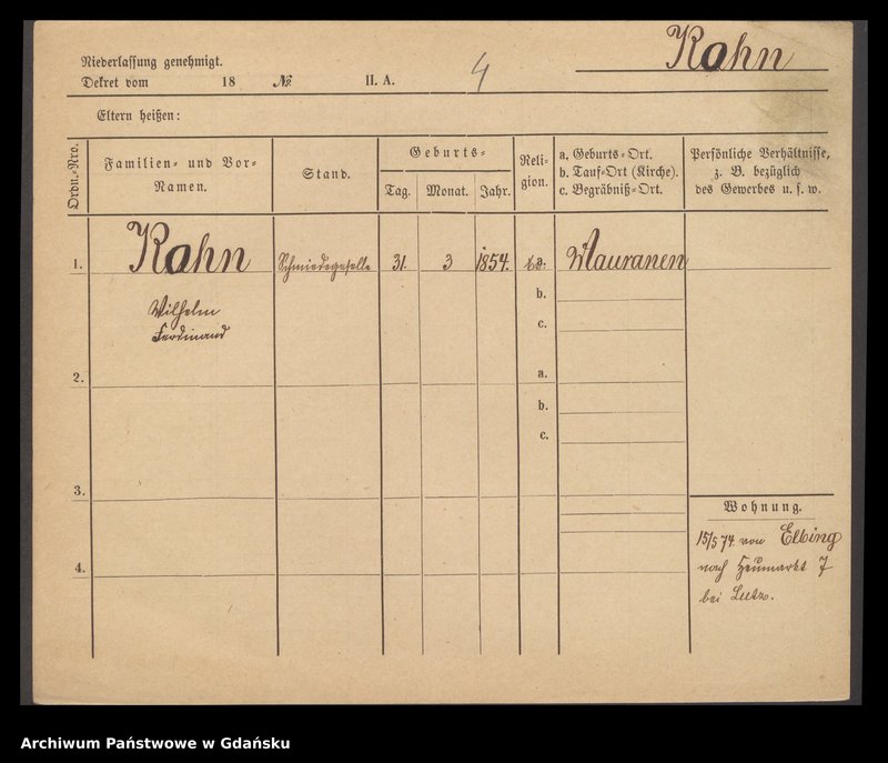 image.from.unit.number "Karty meldunkowe: Kohn - Kohnke"