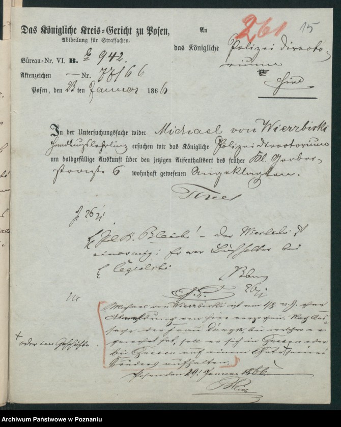 Obraz 18 z jednostki "A. betr. den Michael von Wierzbicki"