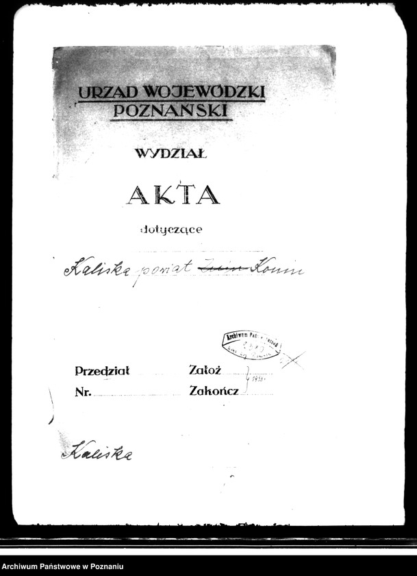 image.from.unit.number "Majątek Kaliska powiatu konińskiego /wyłączenie z art.. 4 ustawy o wykonaniu reformy rolnej"