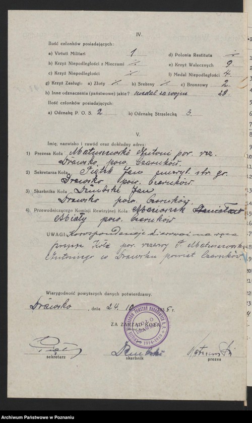 Obraz 4 z jednostki "Drawsko, powiat Czarnków akta koła."