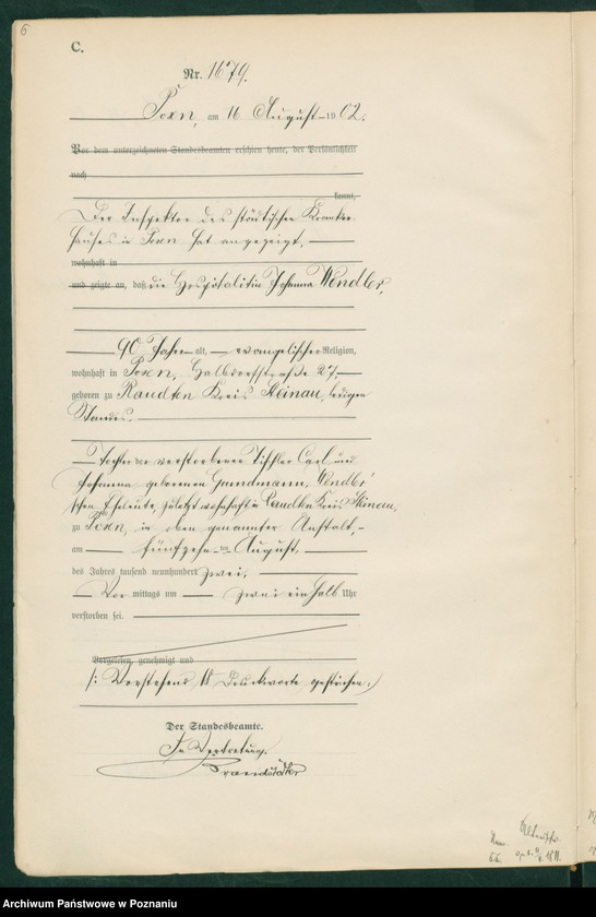 Obraz 9 z jednostki "Księga miejscowa zgonów t. IV"