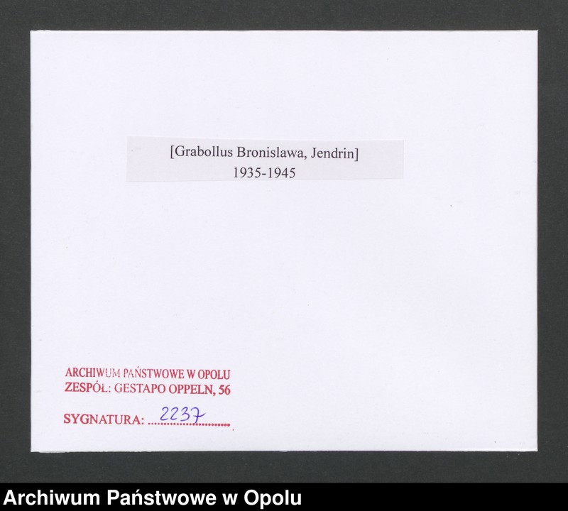 Obraz 2 z jednostki "[Grabollus Bronislawa, Jendrin]"