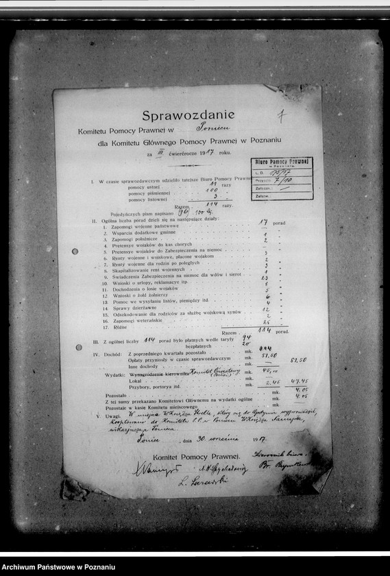 Obraz 11 z jednostki "Sprawozdania z Ponieca i Zbąszynia"