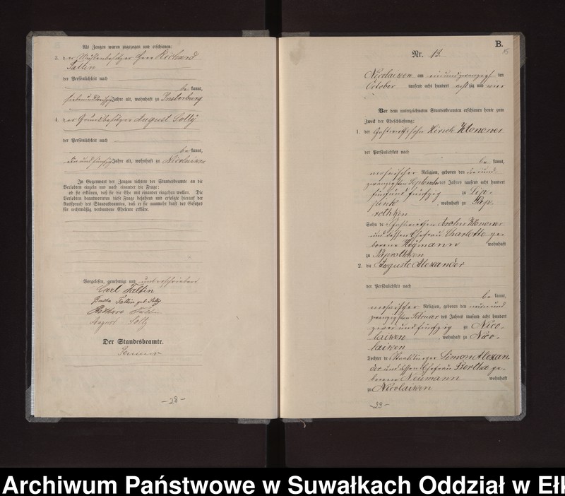image.from.unit.number "Heiraths-Haupt-Register des Königlichen Preussischen Standes-Amtes Stadt Nicolaiken Kreis Sensburg"