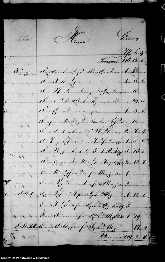 image.from.unit.number "Häusliche Einnahmen u. Ausgaben der Rgfin Pauline v. Lehndorff"