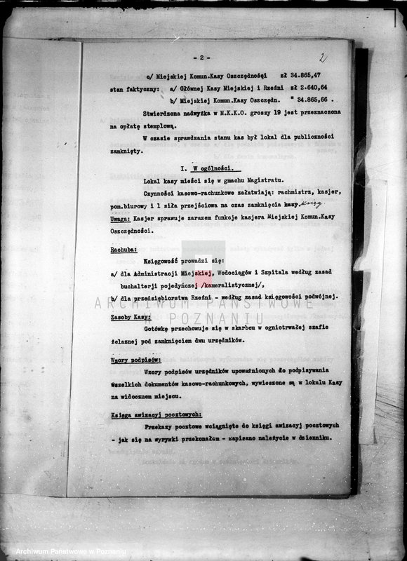 Obraz 7 z jednostki "/Sprawozdanie z nadzwyczajnej rewizji Głównej Kasy Miejskiej w Kościanie/"